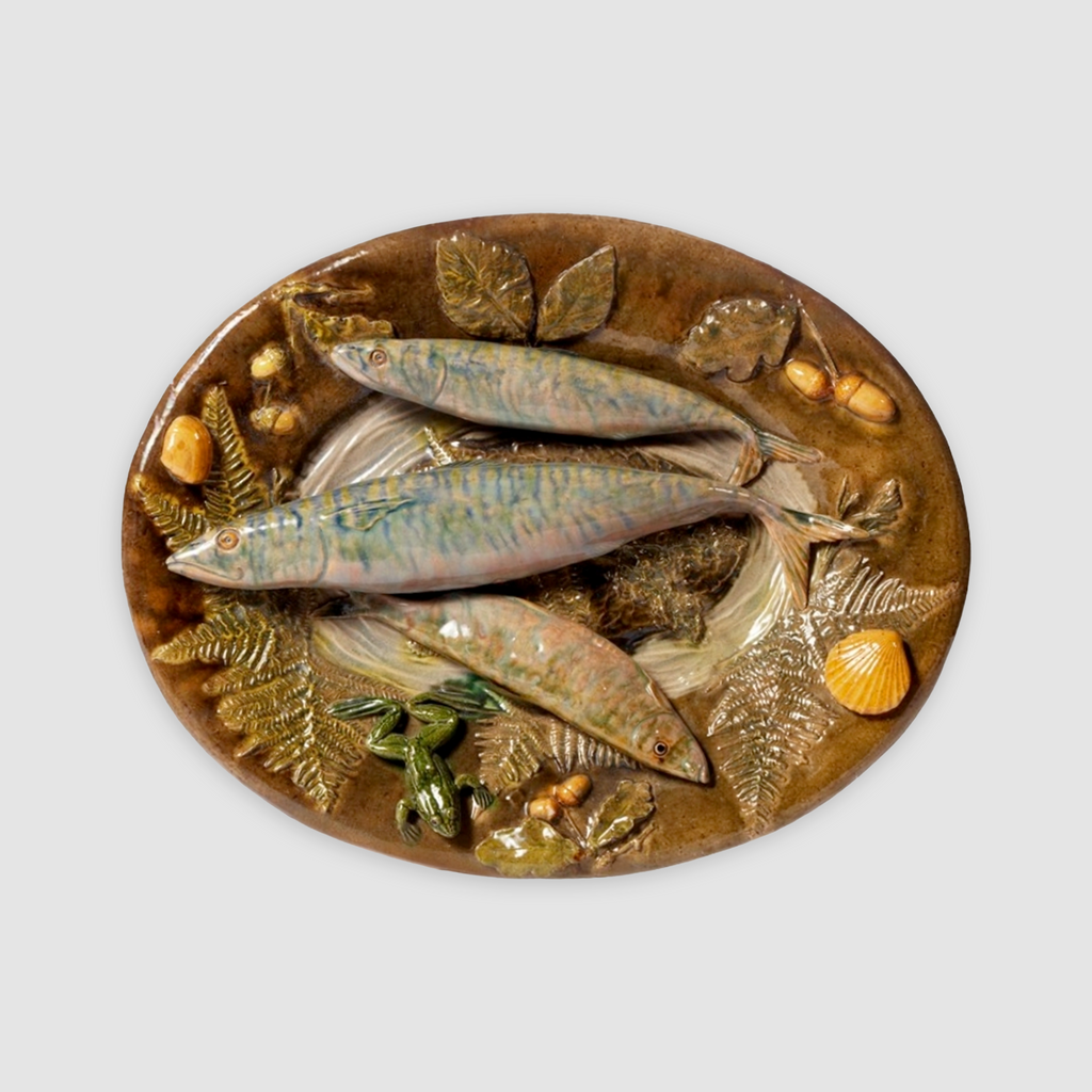 Renoleau Palissy Ware Fish Platter