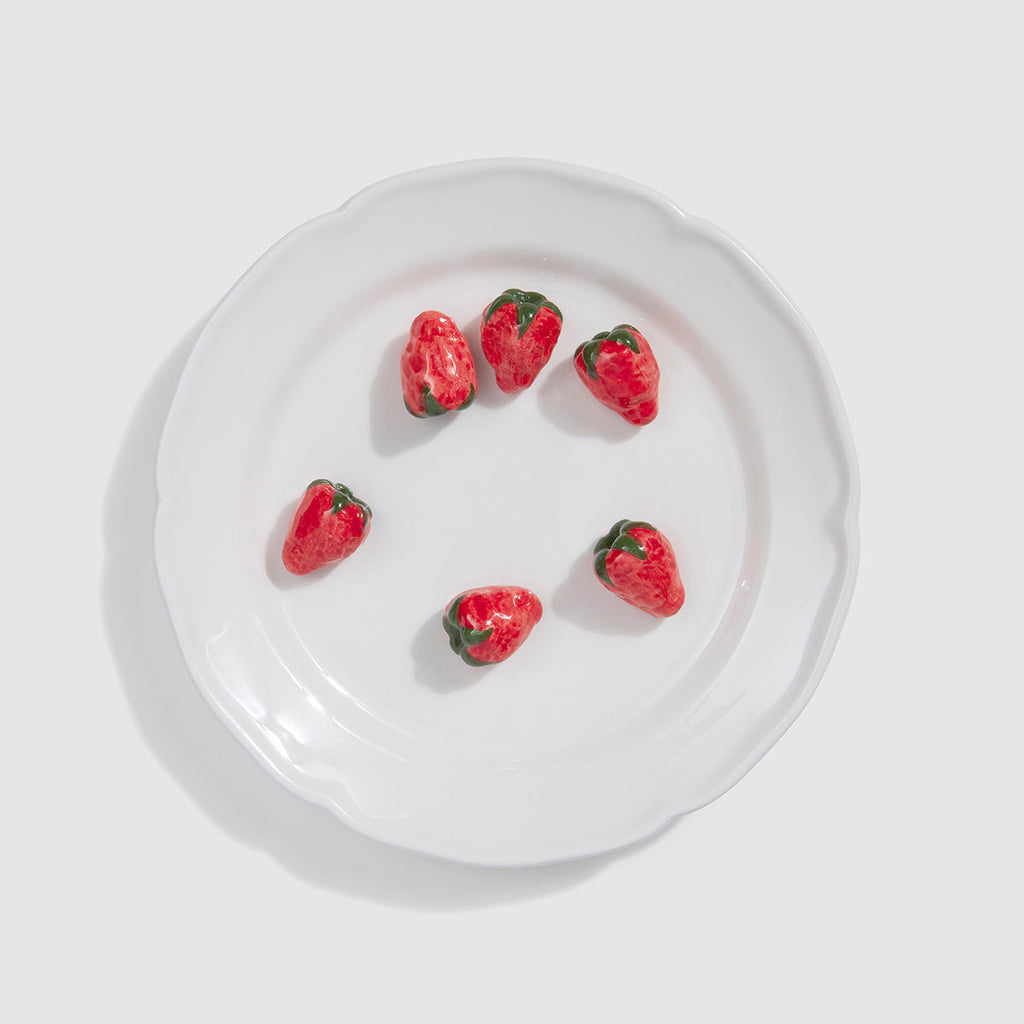 Trompe L'œil Decorative Plate, Strawberry