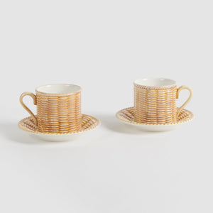 Osier Espresso Cup & Saucer, Set of Two
