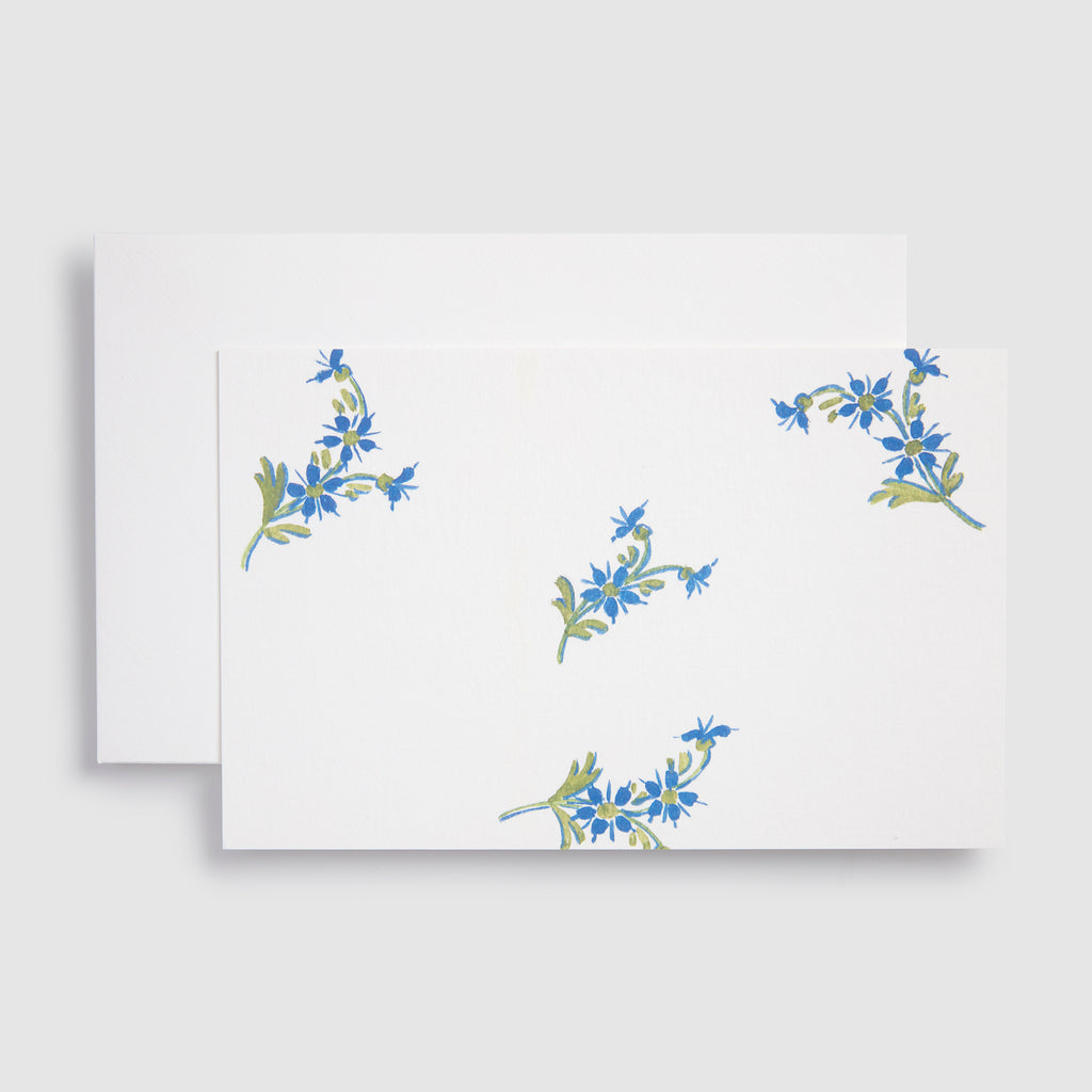 Hand Painted Notecards, Set of 12 - Les Bleuets