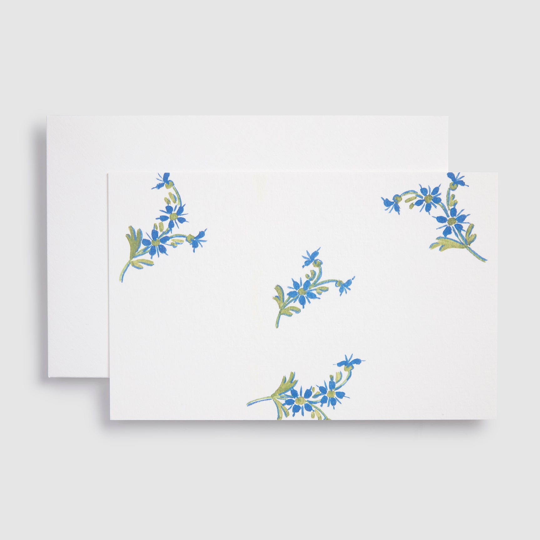 Hand Painted Notecards, Set of 12 - Les Bleuets