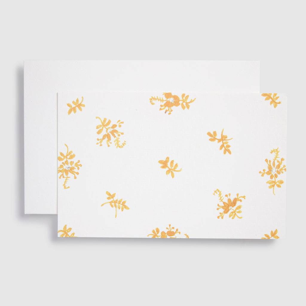 Hand Painted Notecards, Set of 12 - Brindille Ochre