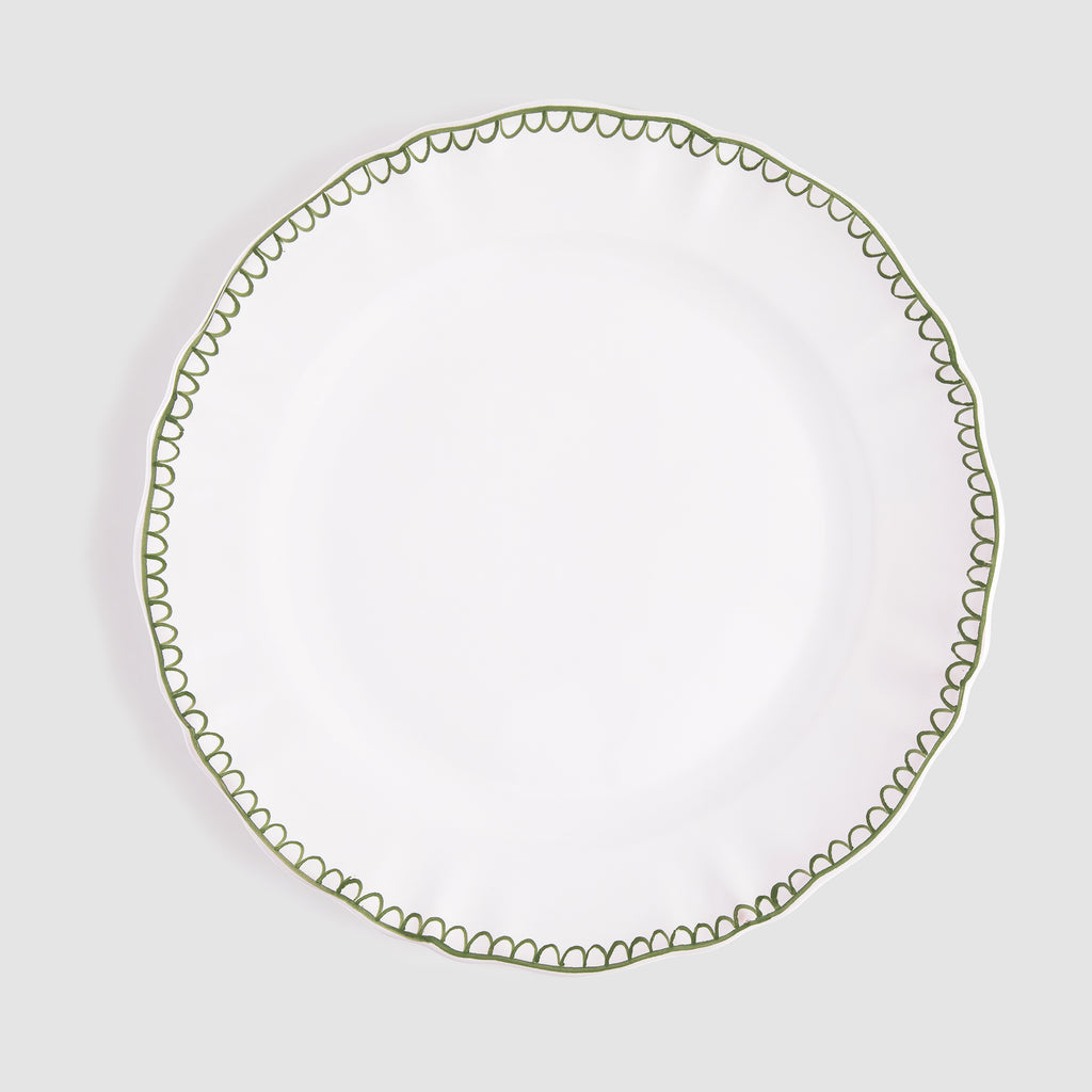 Bouclette Salad Plate, Green