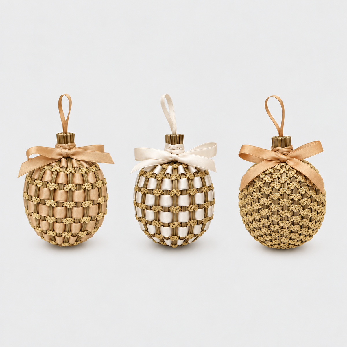 Ornamental Lavendar Balls, Set of Three