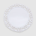 Lace Charger Plate, White