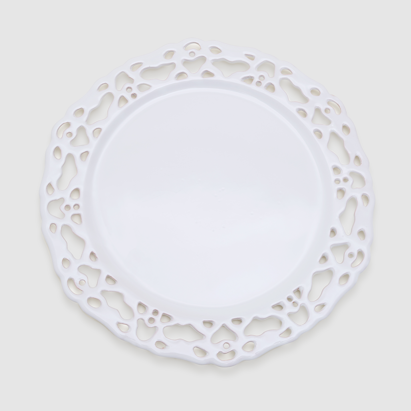 Lace Charger Plate, White