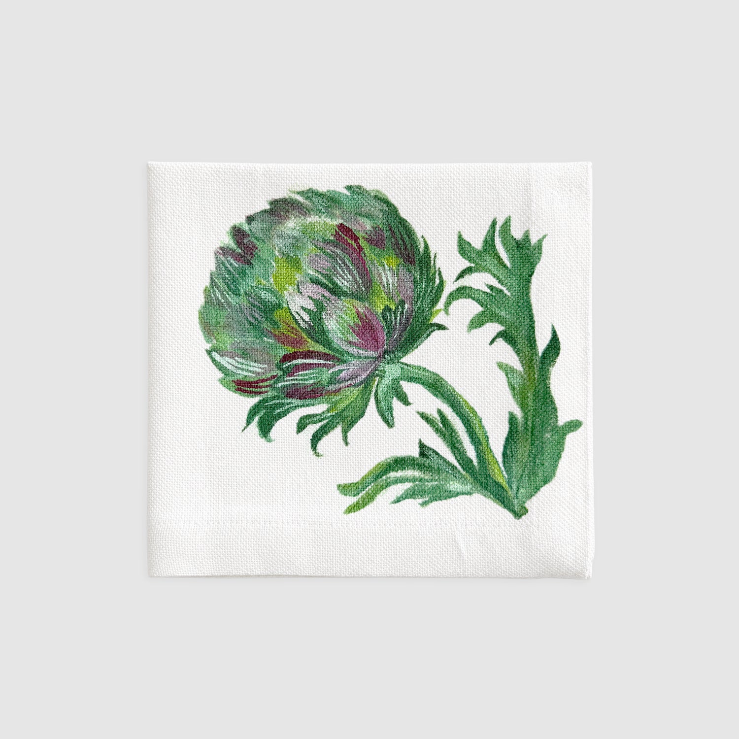 Le Potager du Roi Embroidered Vegetable Napkin, Artichoke