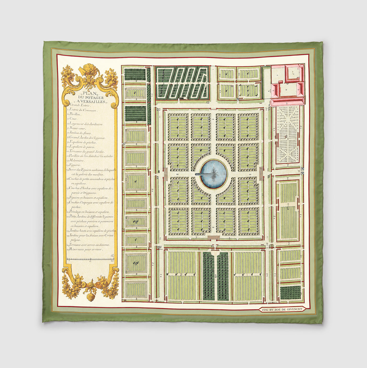 Le Potager du Roi French Roi Silk Scarf
