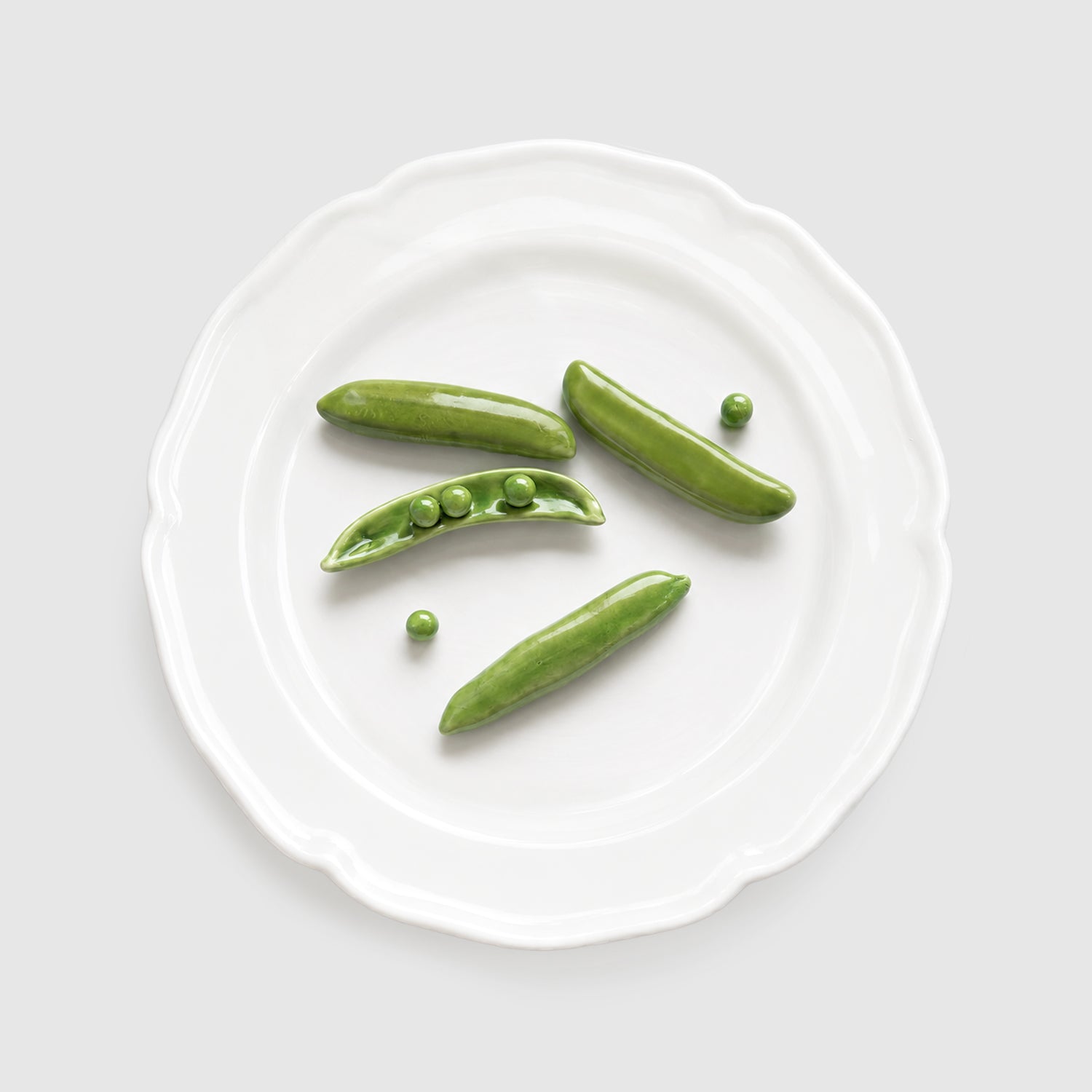 Trompe L'œil Décorative Plate, Pea – Z.d.G. by Zoë de Givenchy