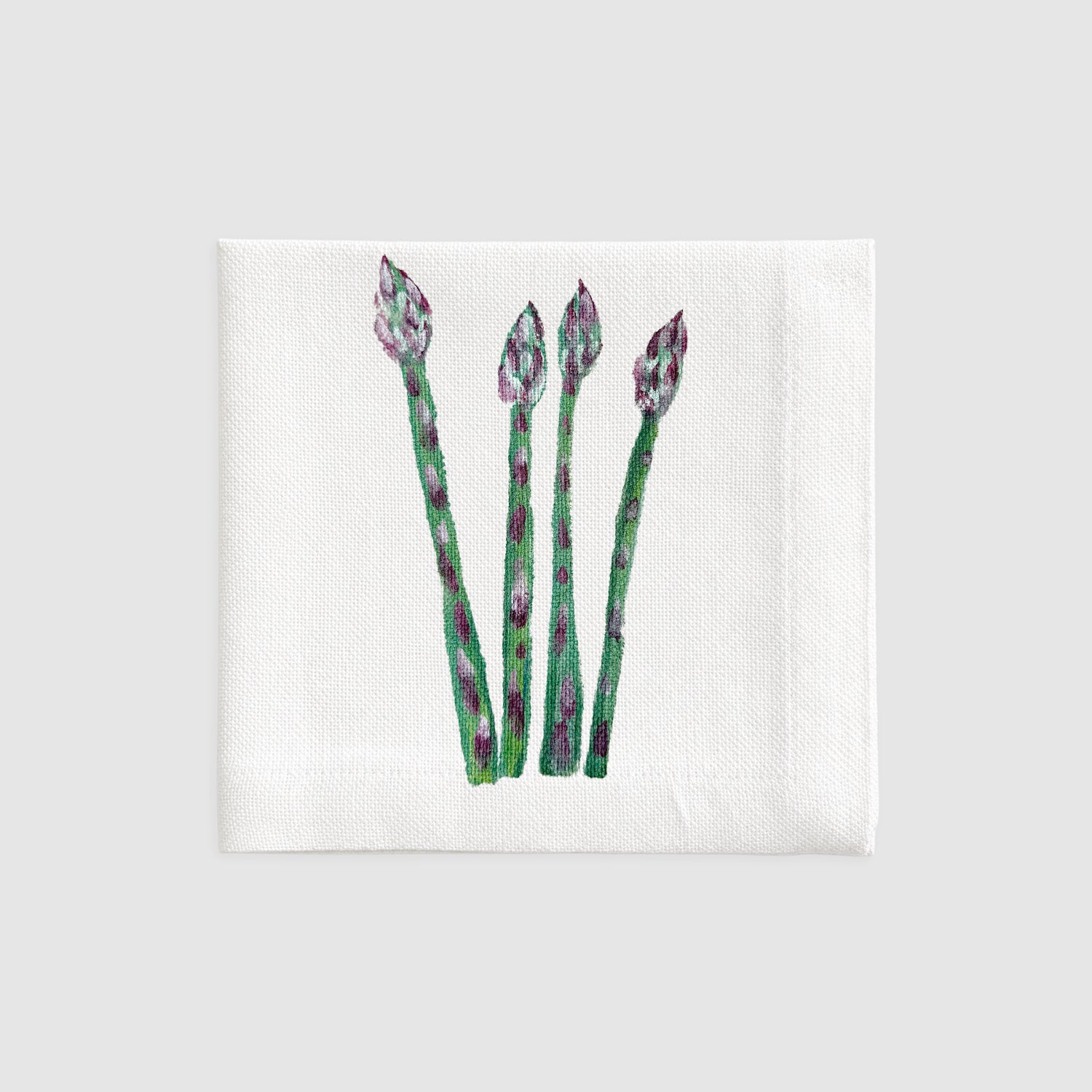 Le Potager du Roi Embroidered Vegetable Napkin, Asparagus