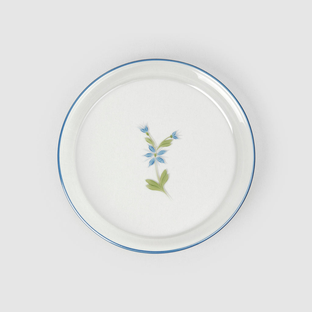 Les Bleuets Glass Bread Plate