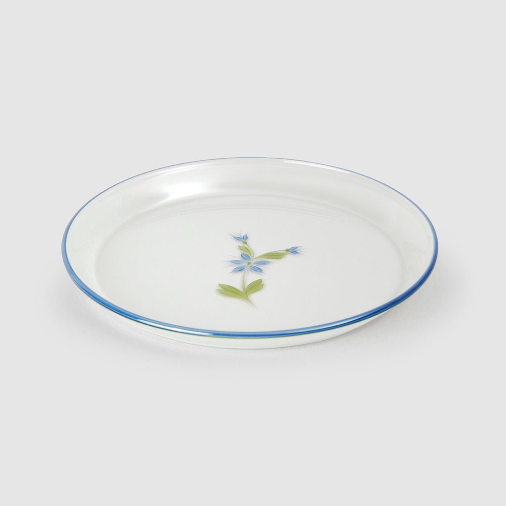 Les Bleuets Glass Bread Plate