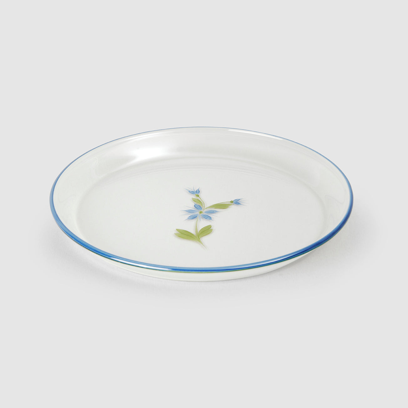 Les Bleuets Glass Bread Plate