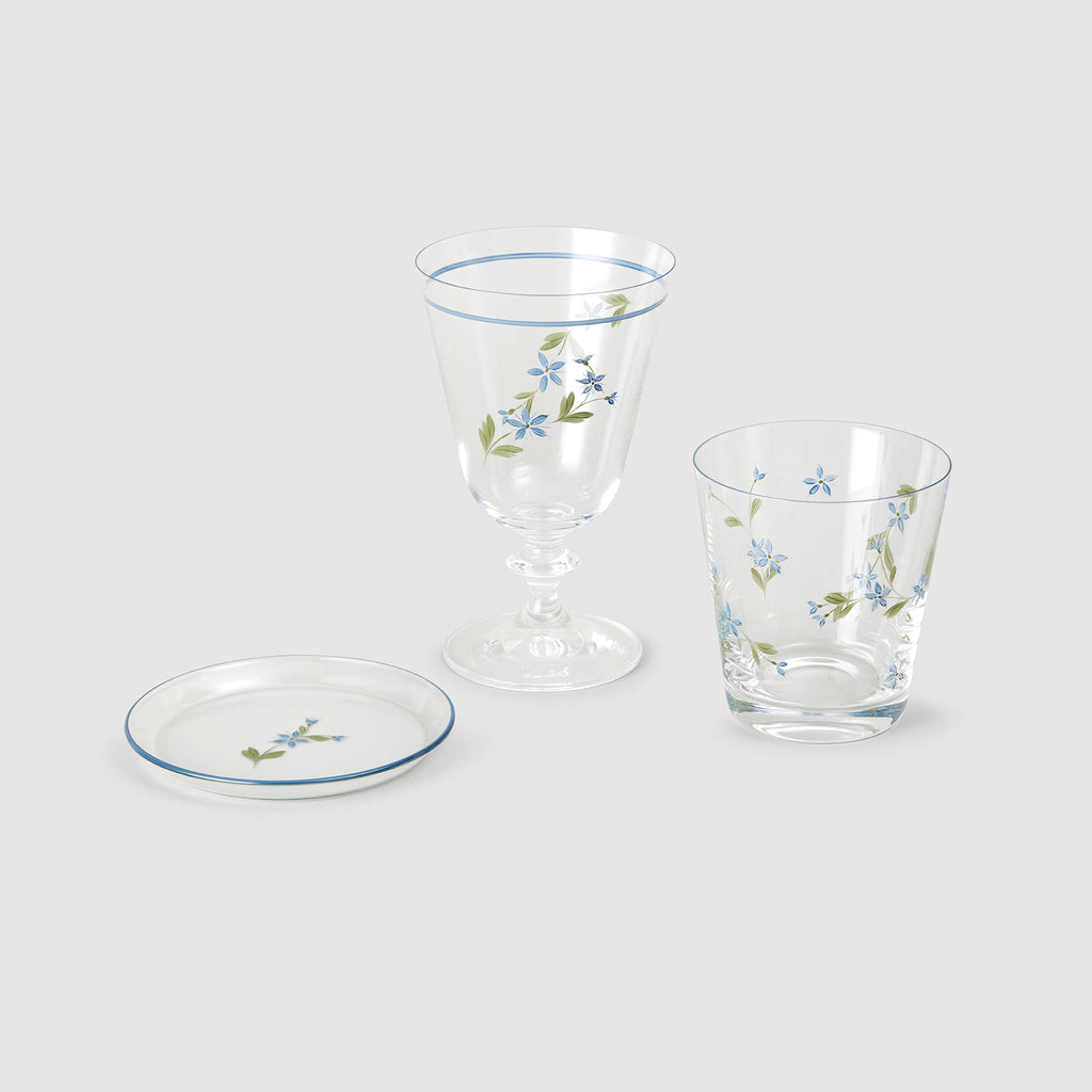 Les Bleuets Stemmed Glass