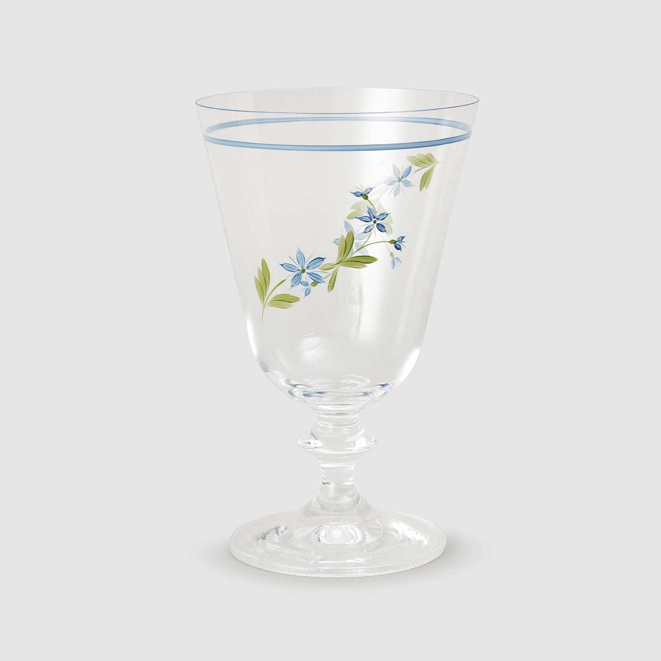 Les Bleuets Stemmed Glass