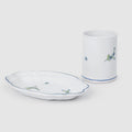 Les Bleuets Tumbler & Vintage Petite Plate, Set of Two