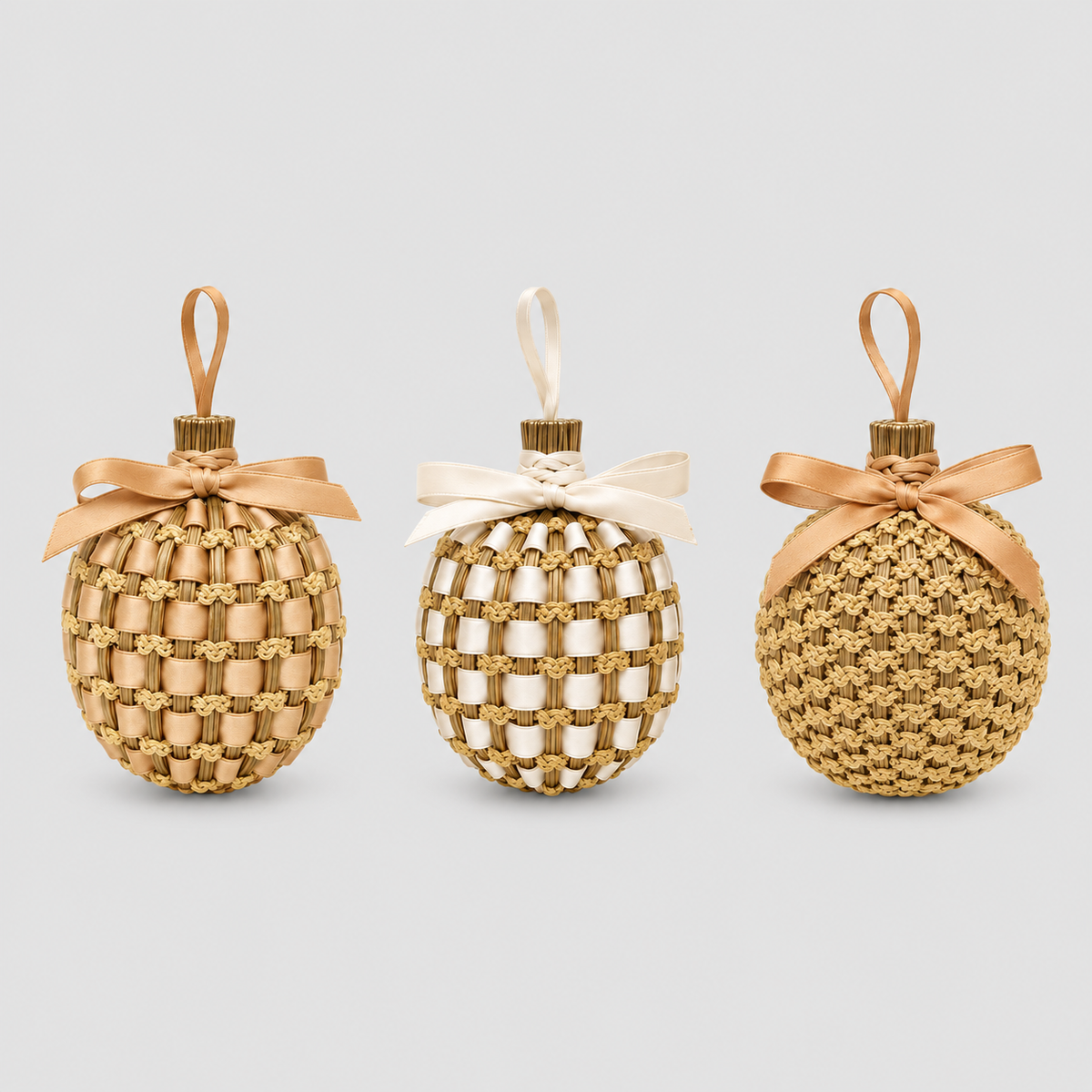 Ornamental Lavendar Balls, Set of Three