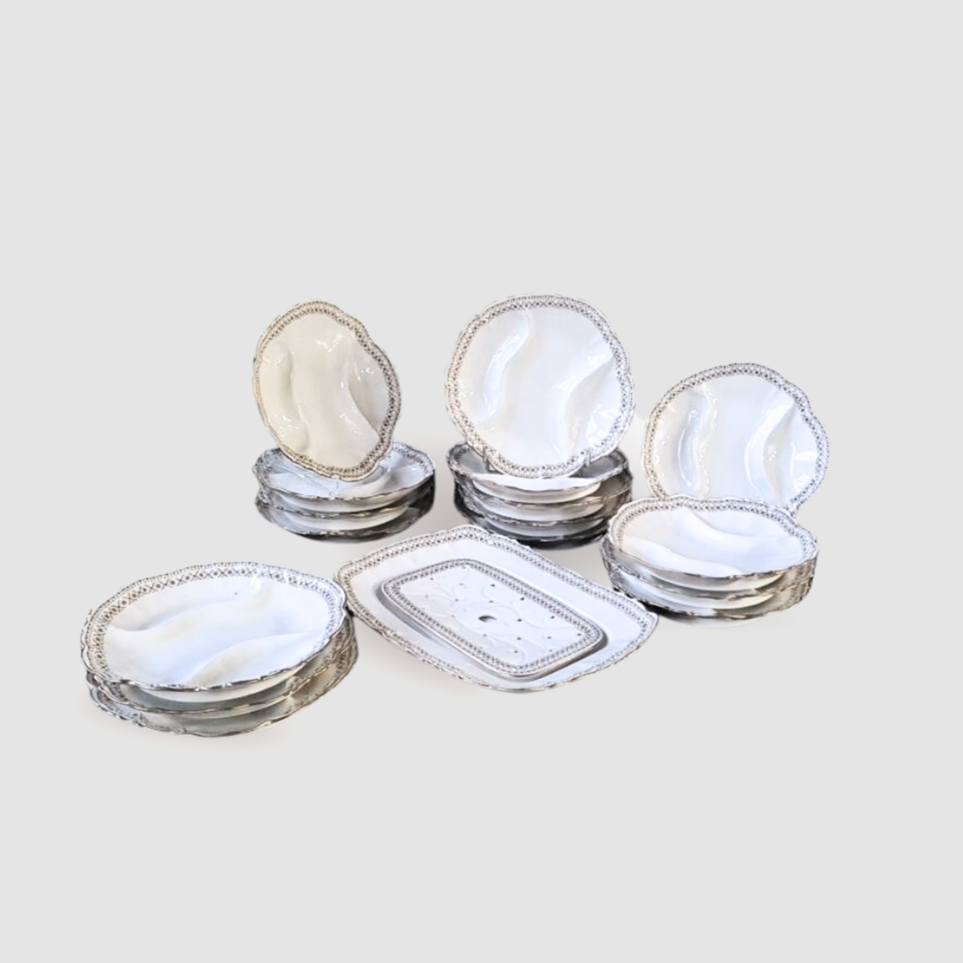 Porcelain Asparagus Dinner Service Set