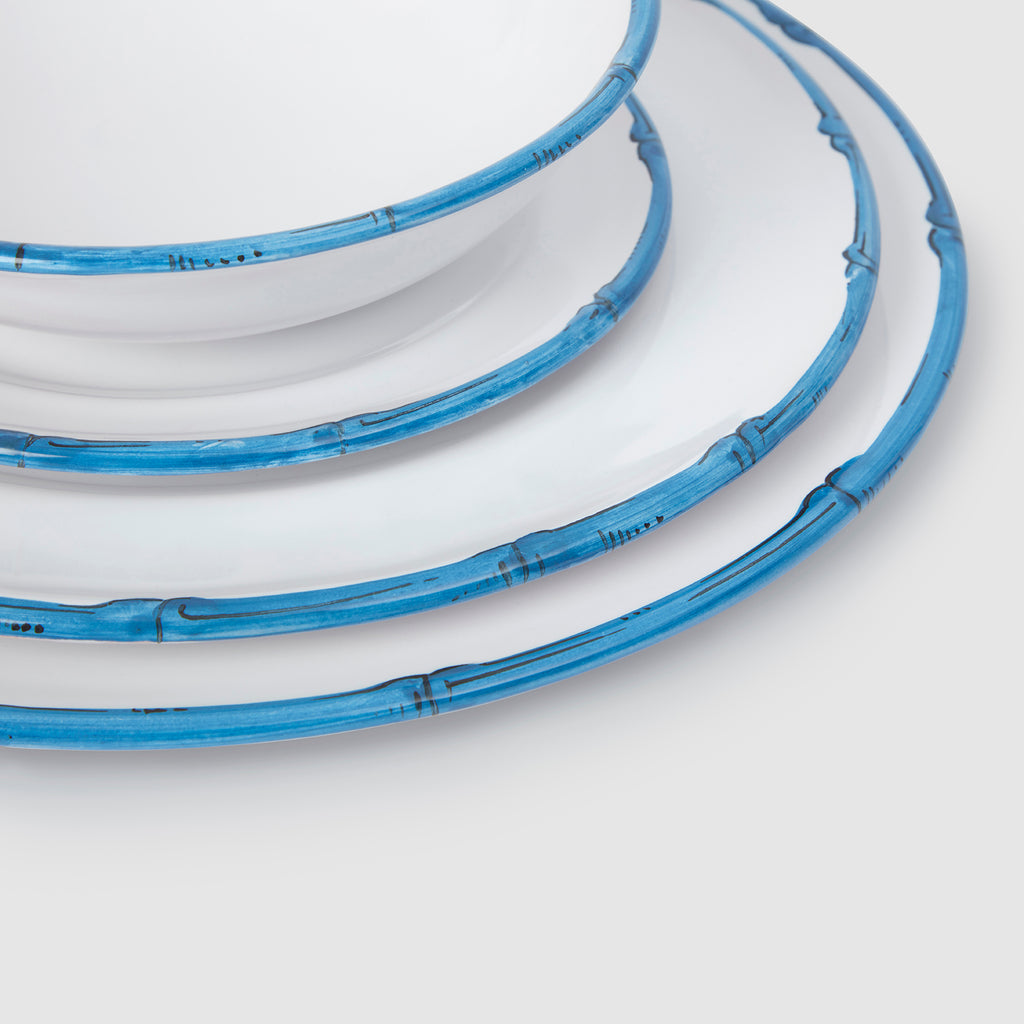 Ramatuelle Bamboo Large Dinner/Charger Plate, Blue