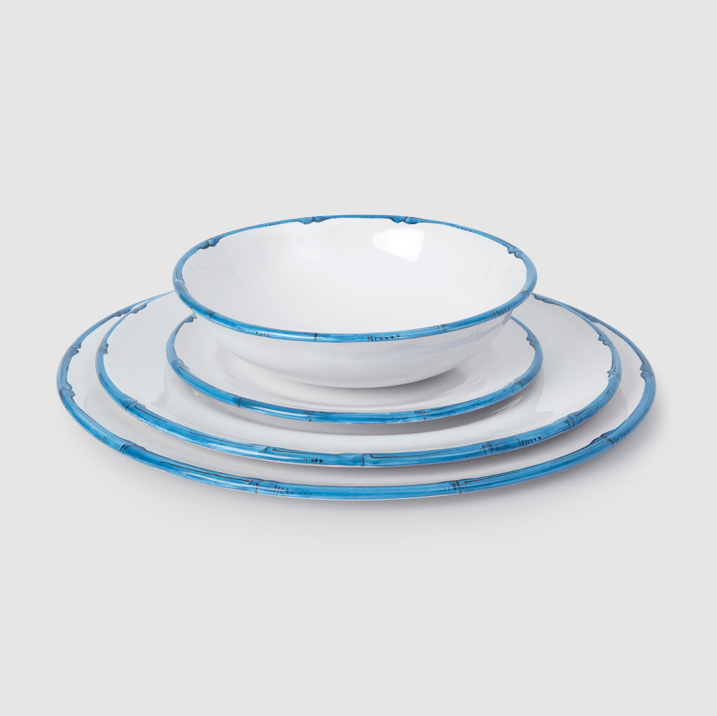 Ramatuelle Bamboo Large Dinner/Charger Plate, Blue