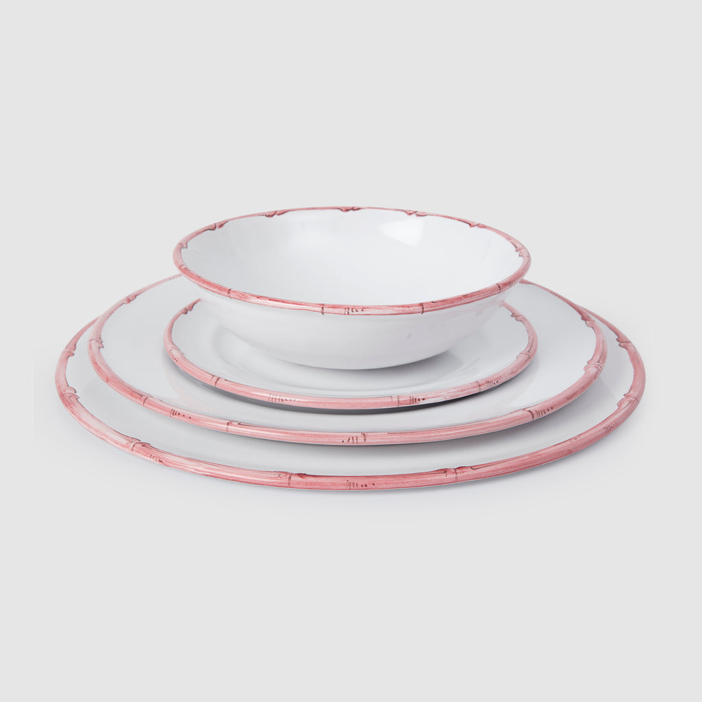 Ramatuelle Bamboo Large Dinner/Charger Plate, Rose