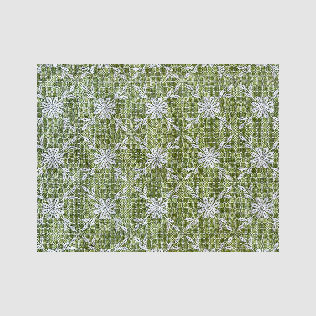 Rectangular Jacquard Placemat Green