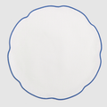 Coated White Linen Placemat, Bresse Blue