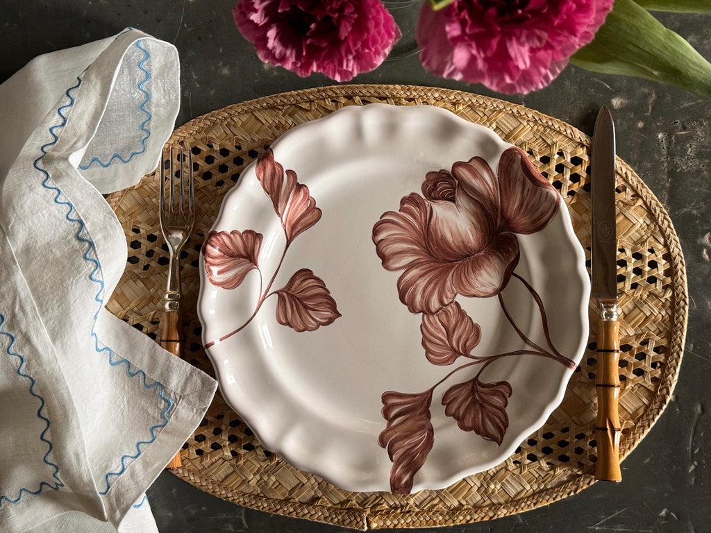 Handwoven Straw Bahamian Placemat, Oval
