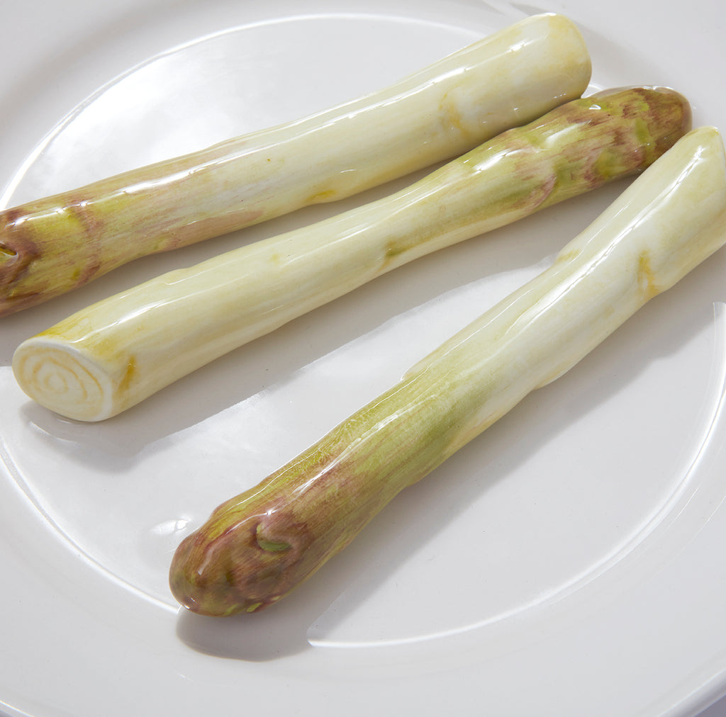 Trompe L’œil Décorative Plate, Asparagus