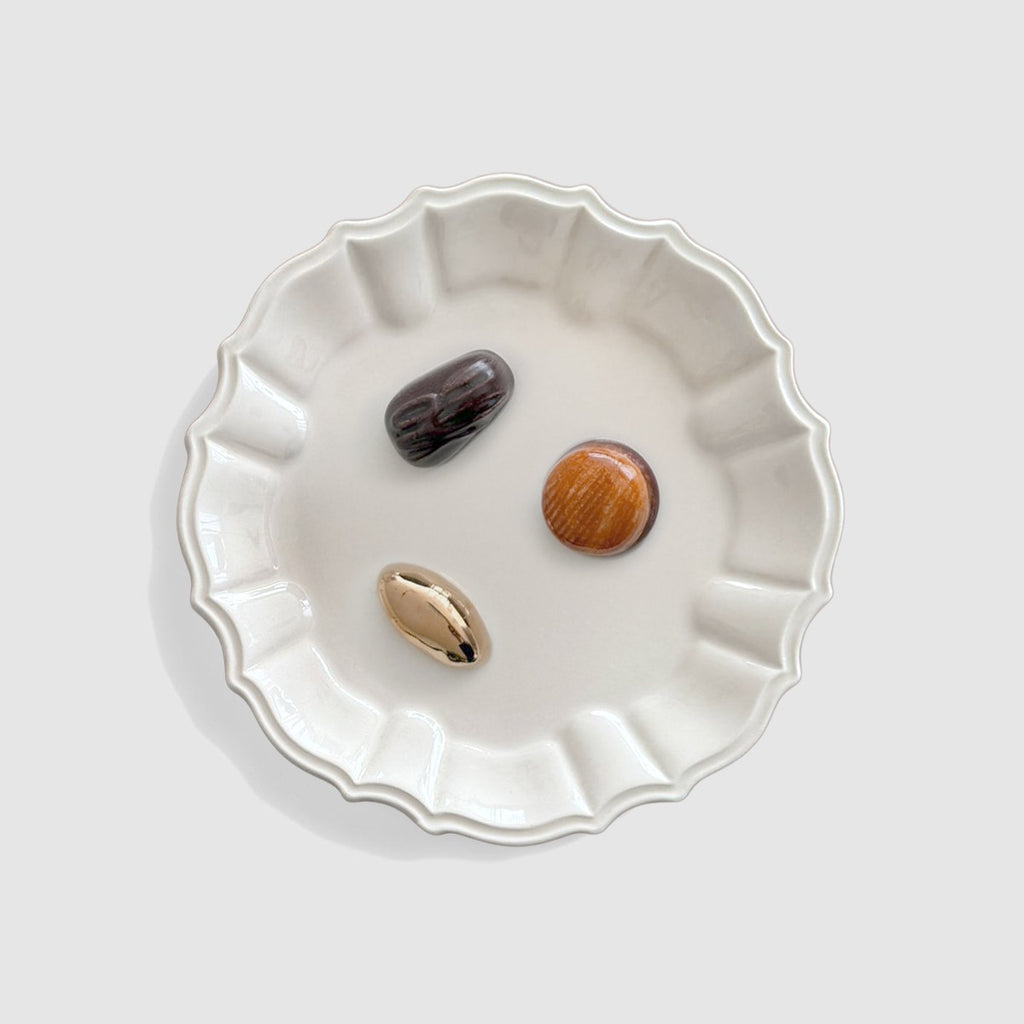 Trompe l’œil Petite Decorative Plate, Chocolate