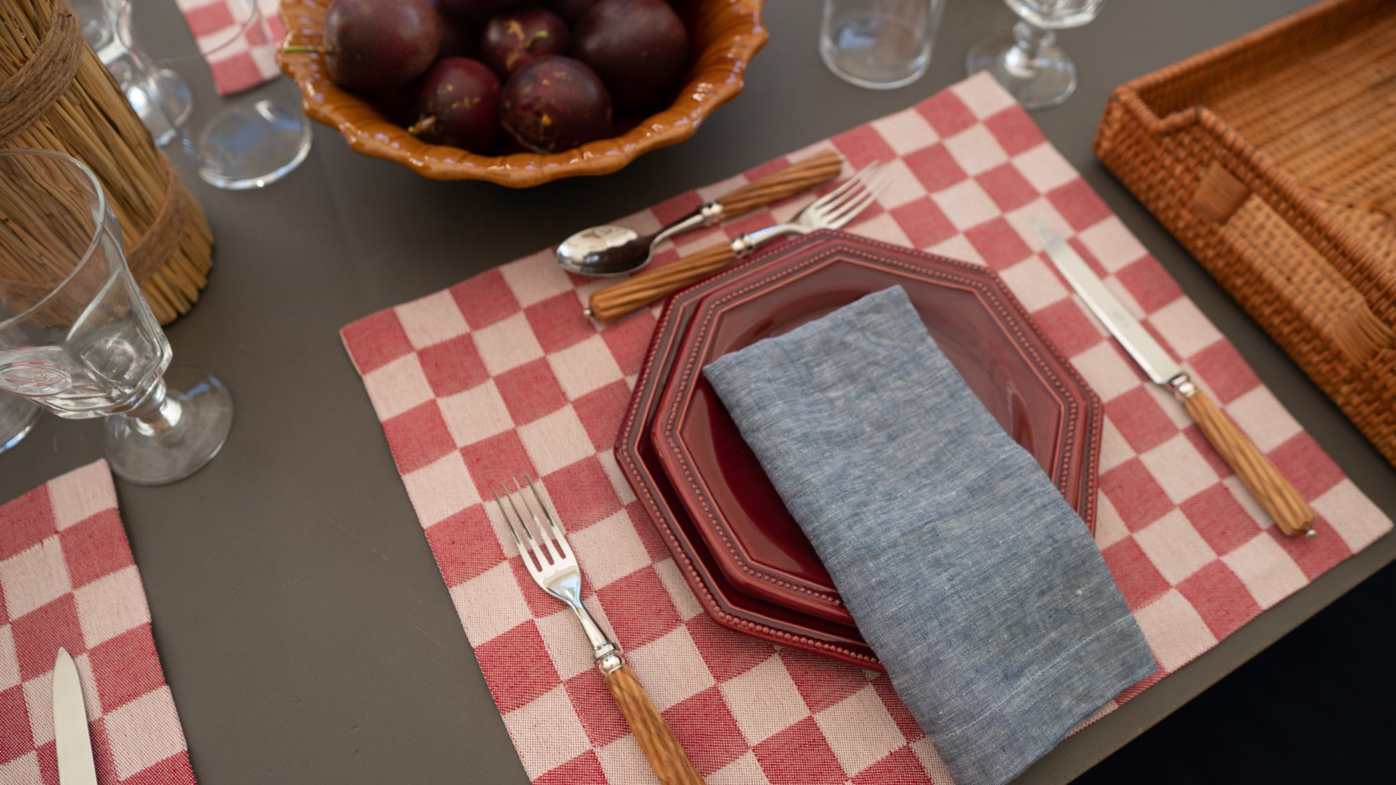 Large Soft Linen Table Napkin, Marine
