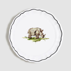 Animaux de la Savane Dessert/Side Plate, Rhino