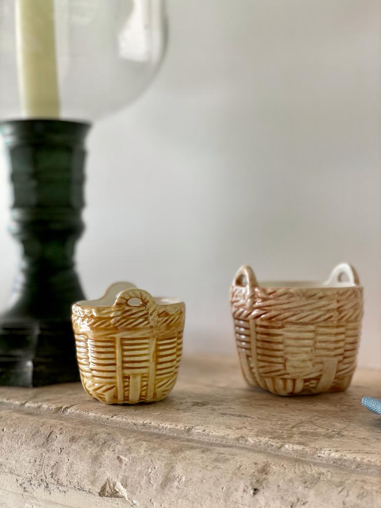 Mini Osier Baskets, Set of Two