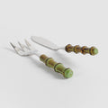 Green Bamboo Fish Serving Set