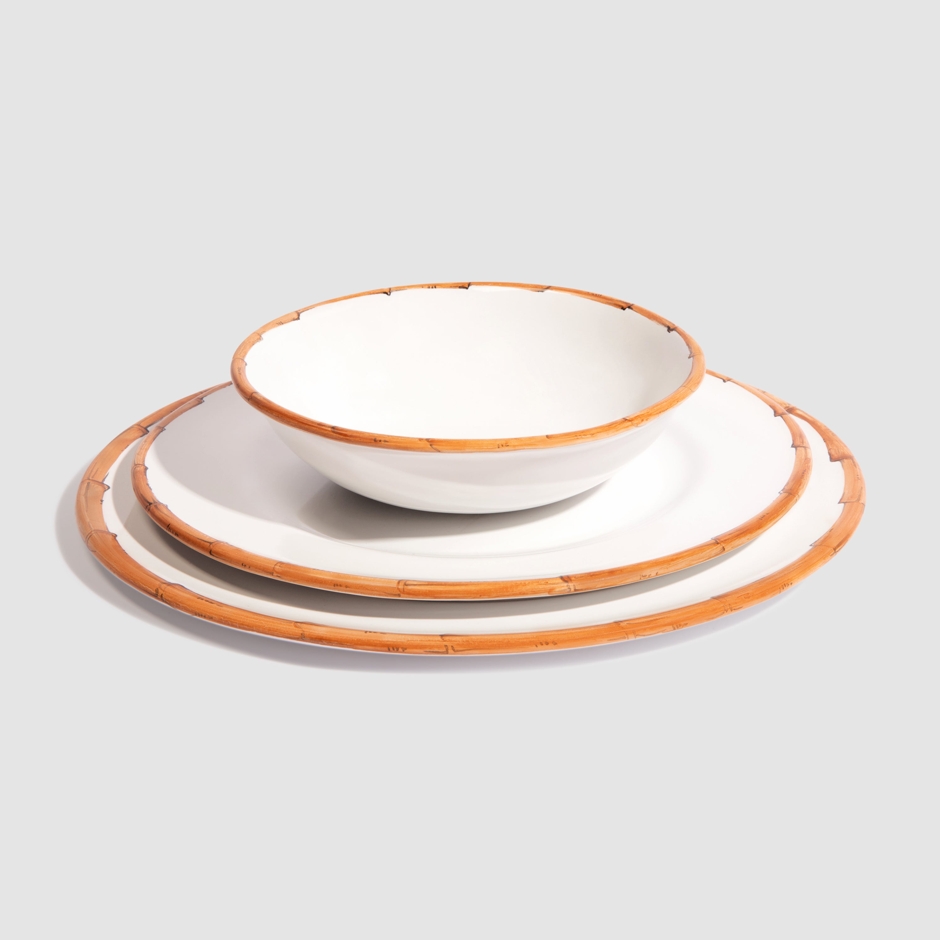 Ramatuelle Bamboo Large Dinner/Charger Plate, Dinner Plate and Bowl, Natural