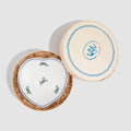 Les Bleuets Heart Petite Plate, Blue and Green