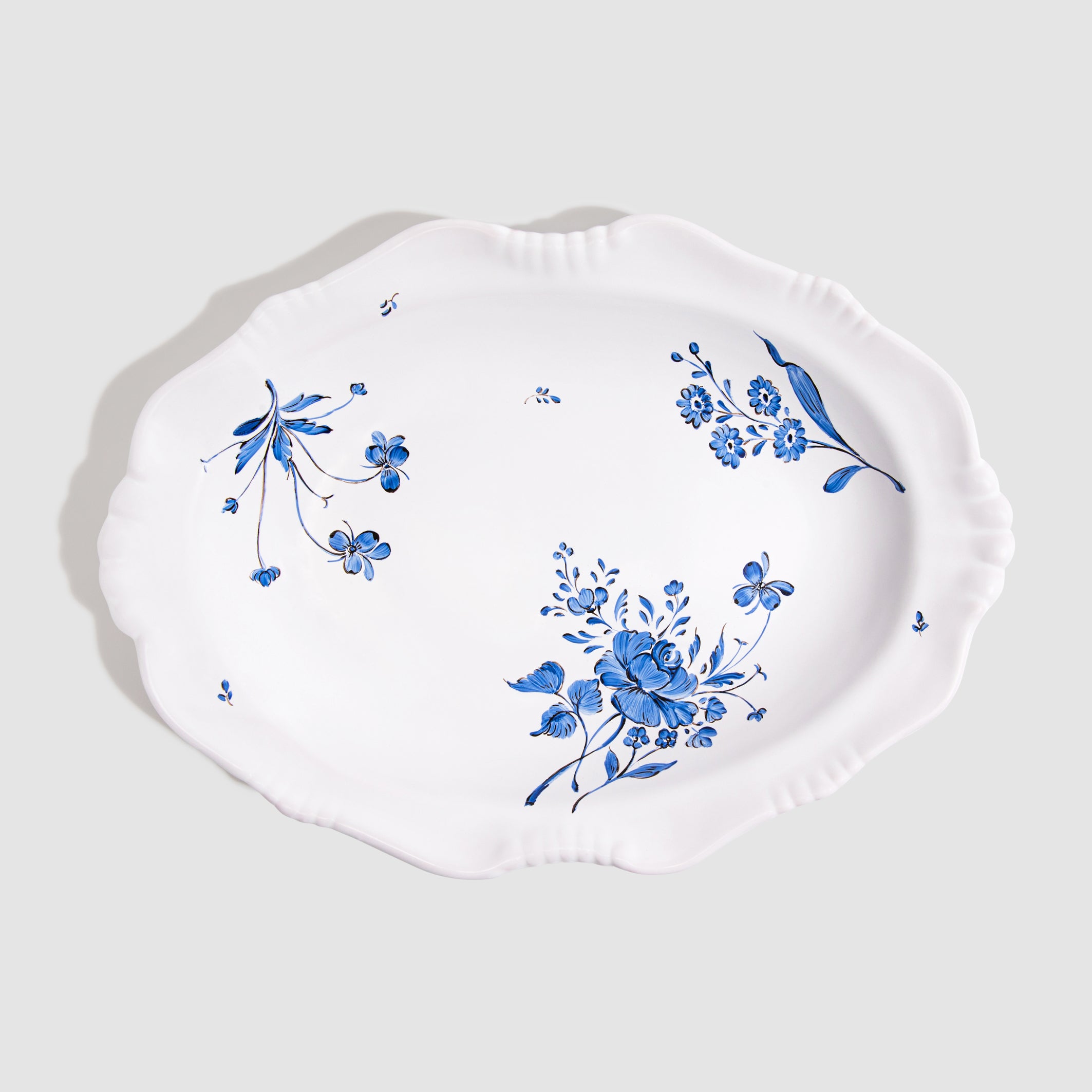 Camaïeu Medium Oval Dish, Azur