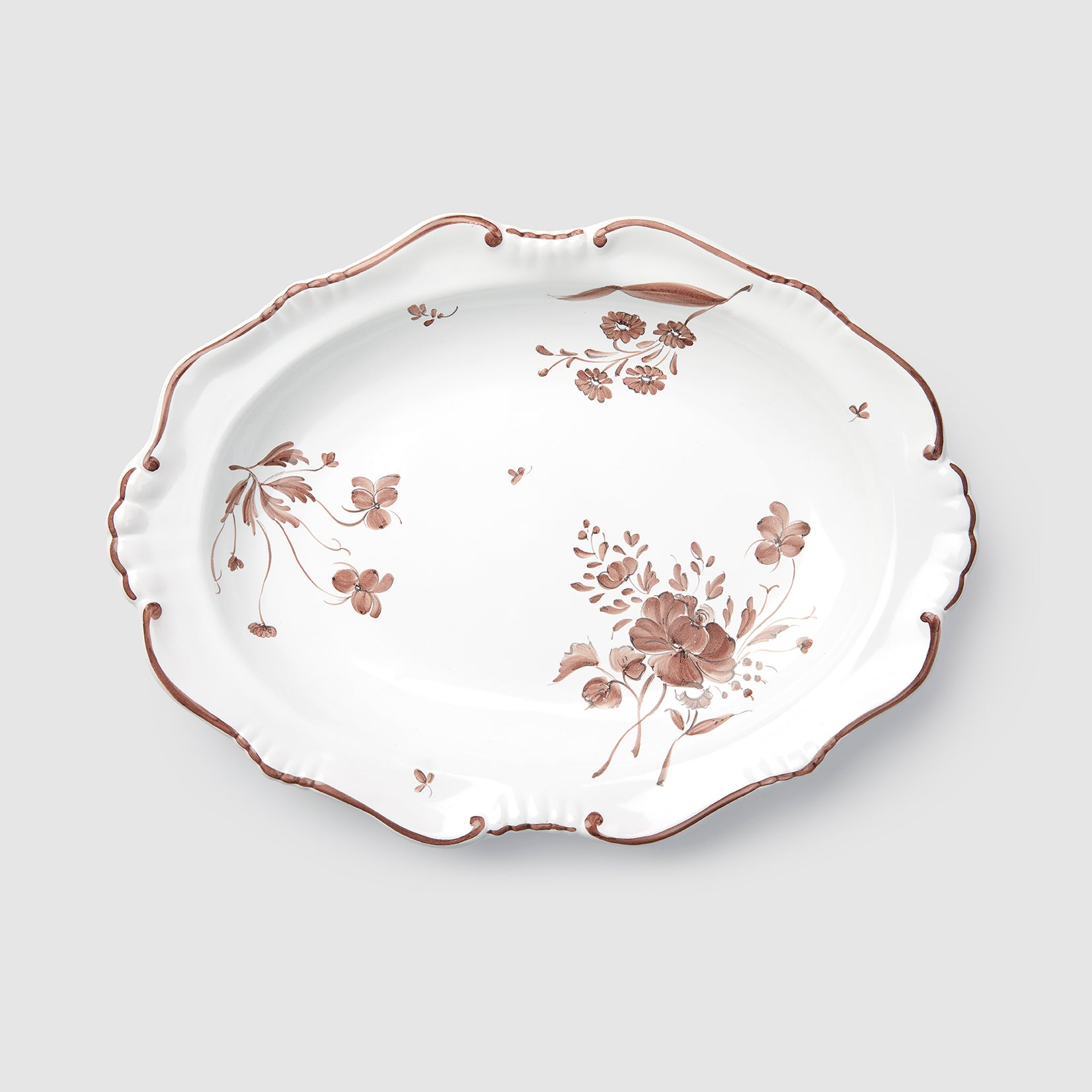 Camaieu Medium Oval Serving Dish, Chocolat