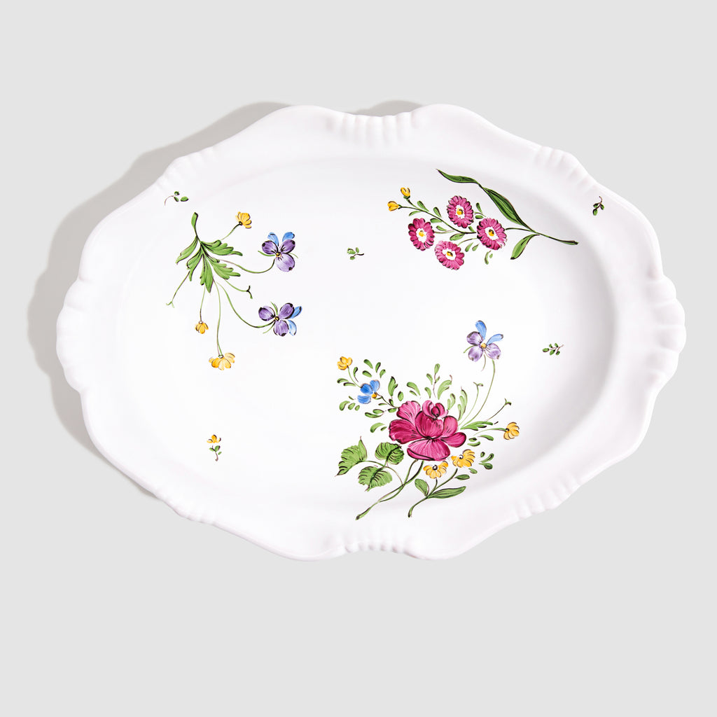 Picardie Medium Oval Dish, Florale
