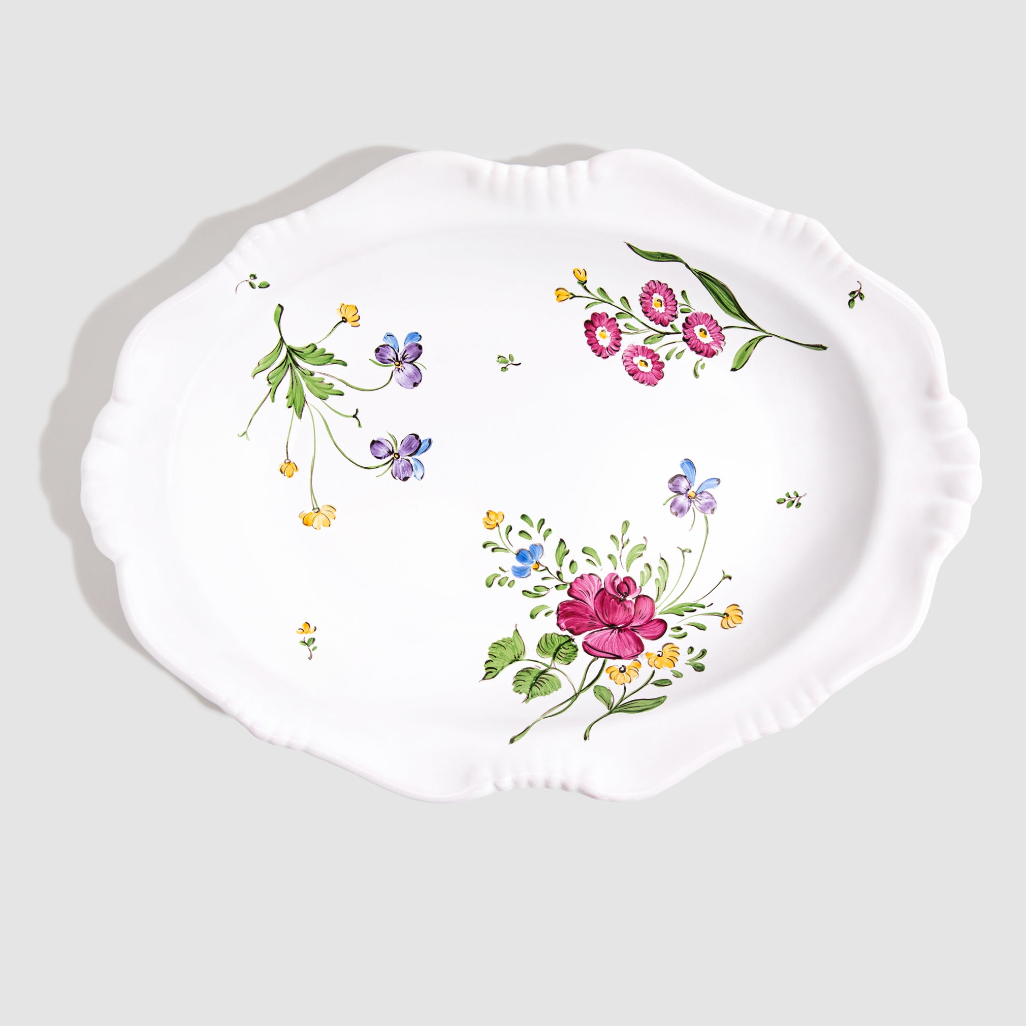 Picardie Medium Oval Dish, Florale