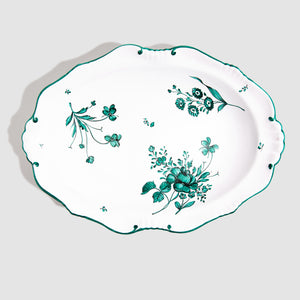 Camaïeu Medium Oval Dish, Green