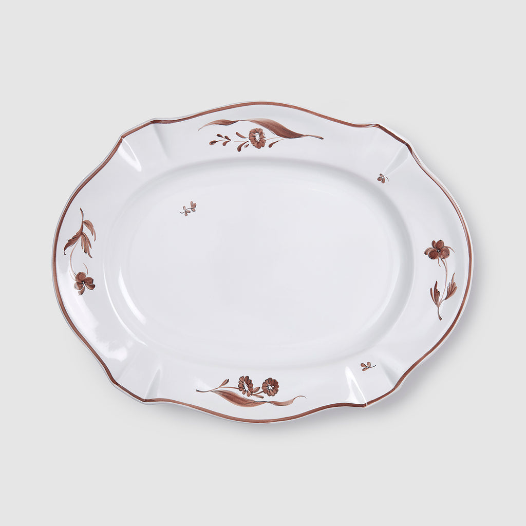 Camaieu Serving Platter, Chocolat