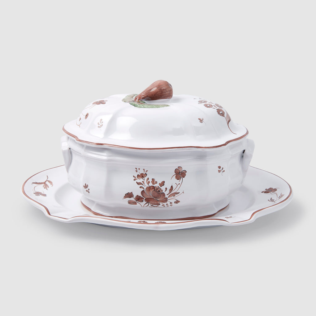 Camaieu Lidded Terrine with Serving Platter, Chocolat