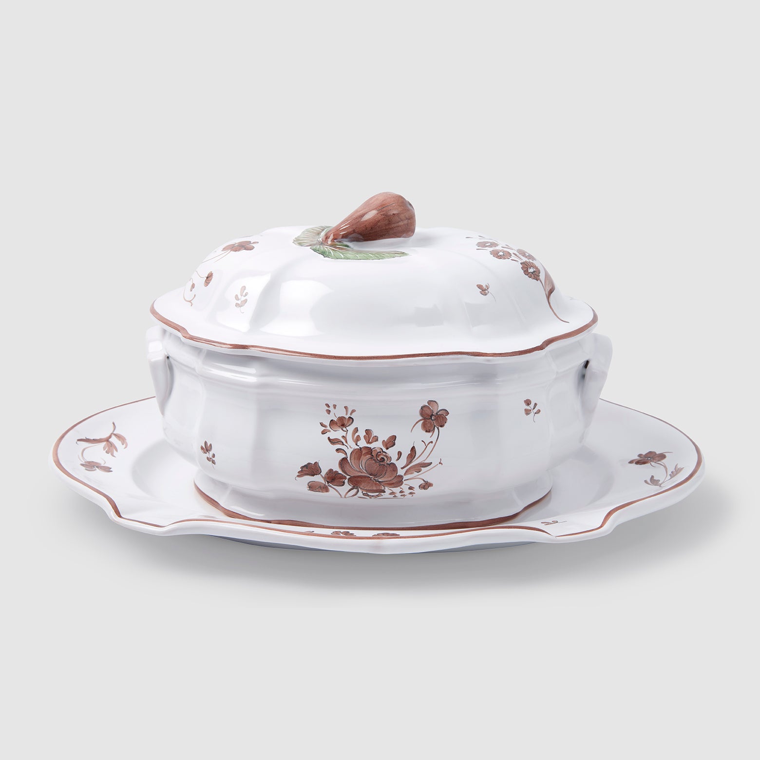 Camaieu Lidded Terrine with Serving Platter, Chocolat