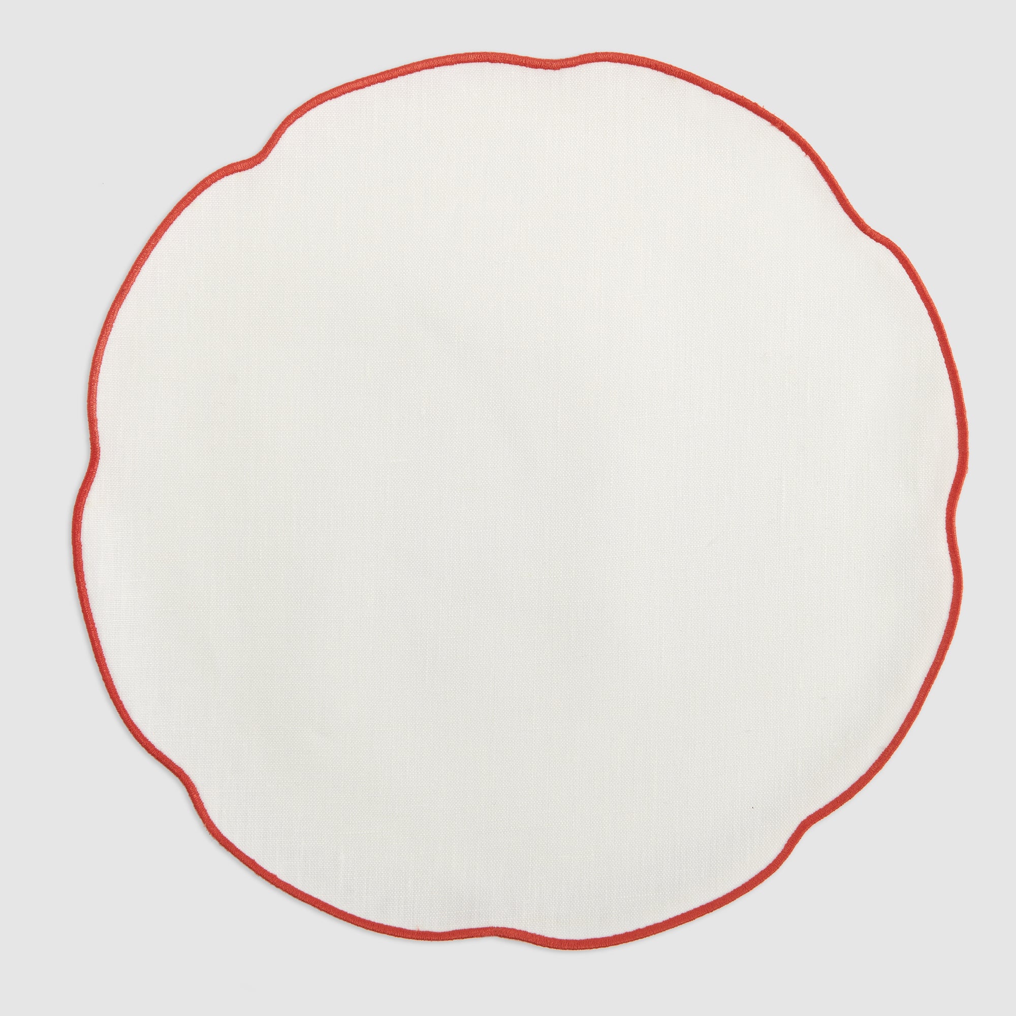 Coated White Linen Placemat, Coraille