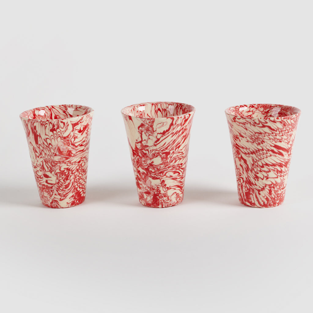 Coquelicot Red Apt Tumbler, Set of Three