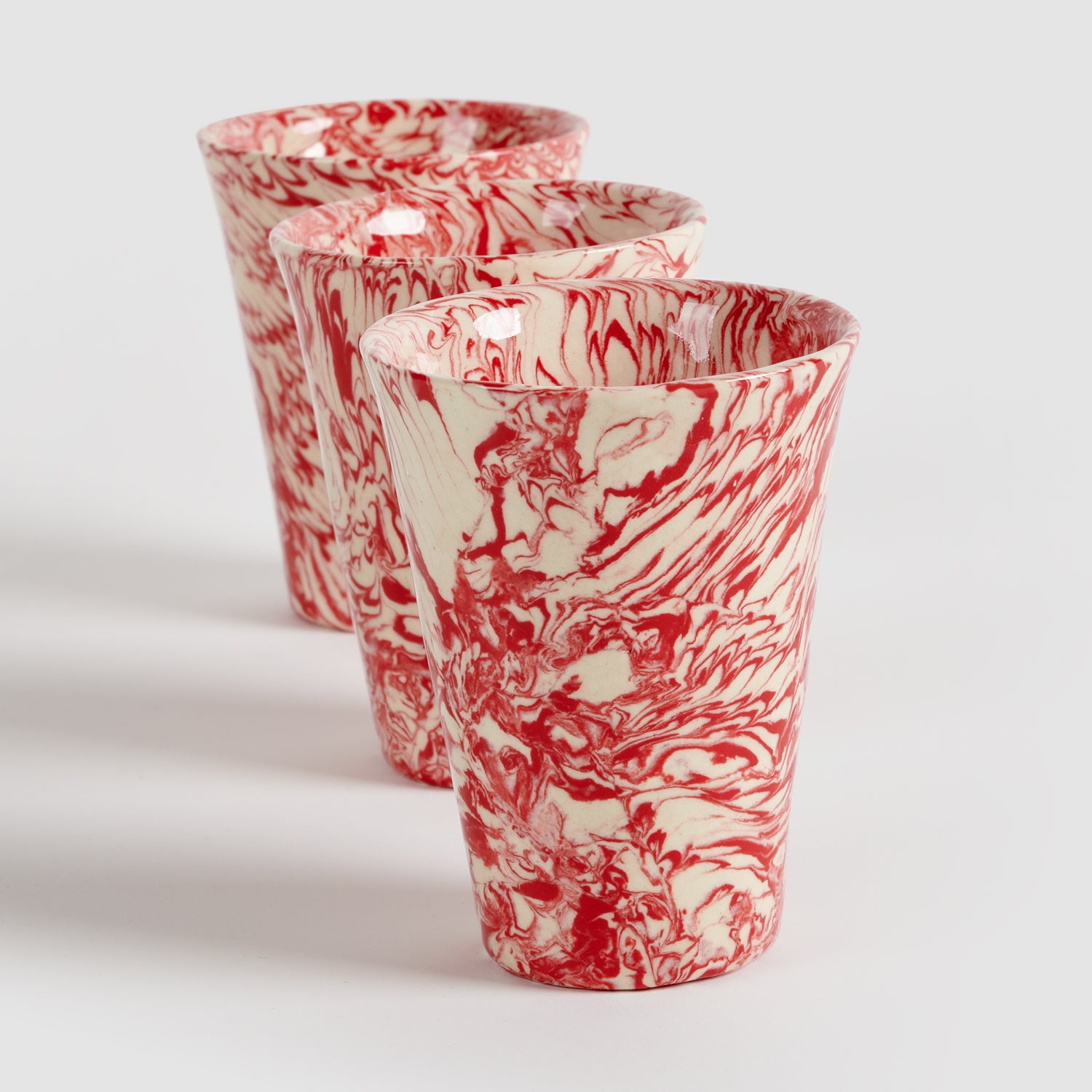 Coquelicot Red Apt Tumbler, Set of Three