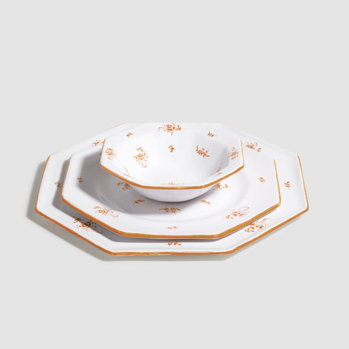 Brindille Salad/Starter Plate, Dinner Plate and Bowl, Ochre Brûlée