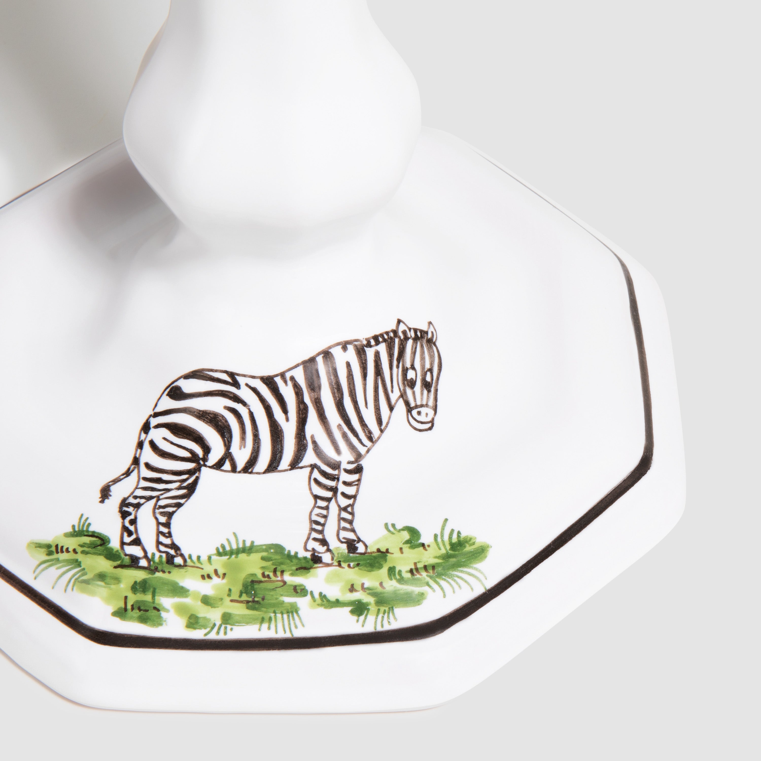 detail of Animaux de la Savane Octagonal Candlestick, Zebra
