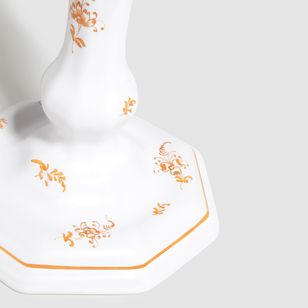 close up detail of Brindille Octagonal Candlestick, Ochre Brûlée